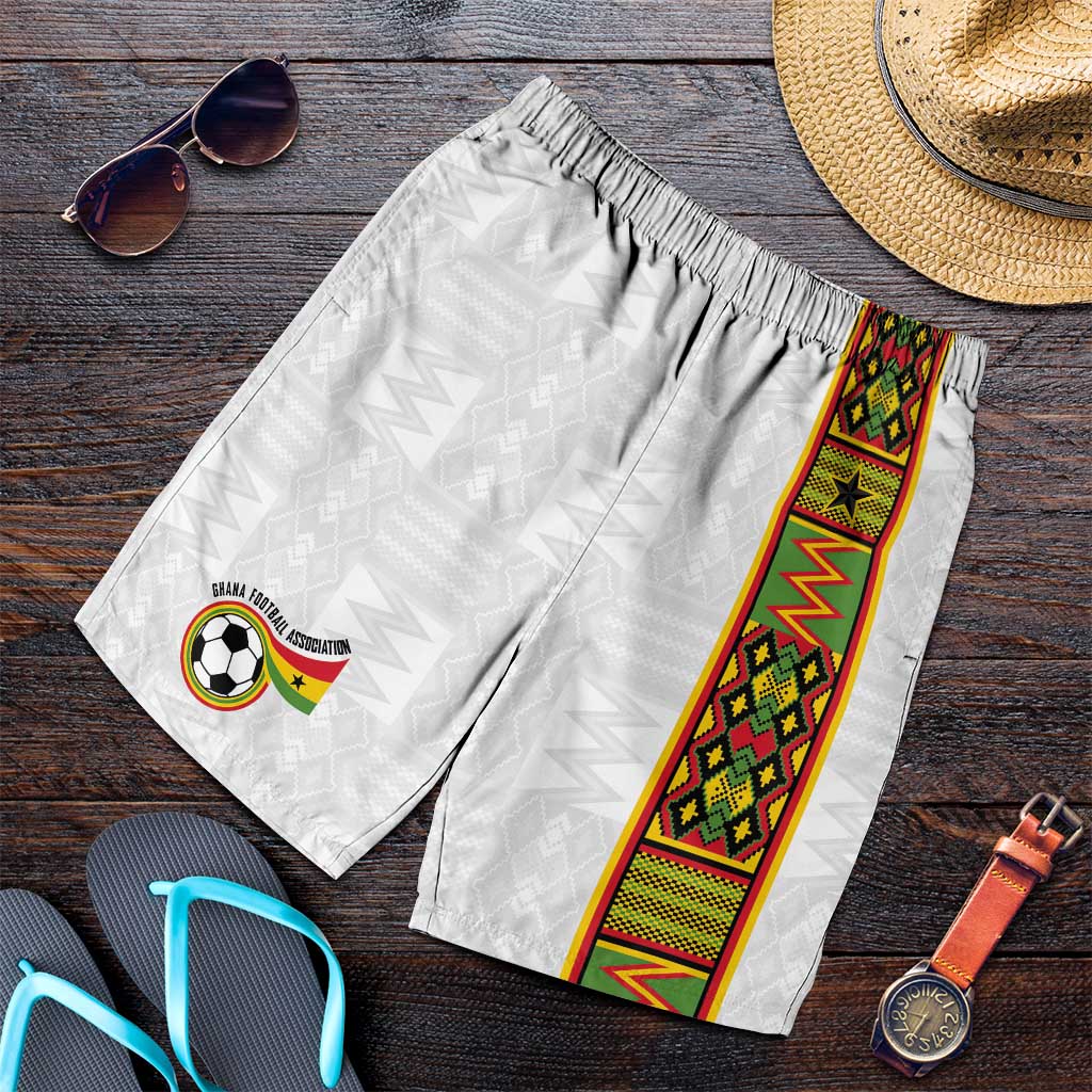 Ghana National Football Shorts for Men Traditional African Motifs Sporty Style - Wonder Print Shop