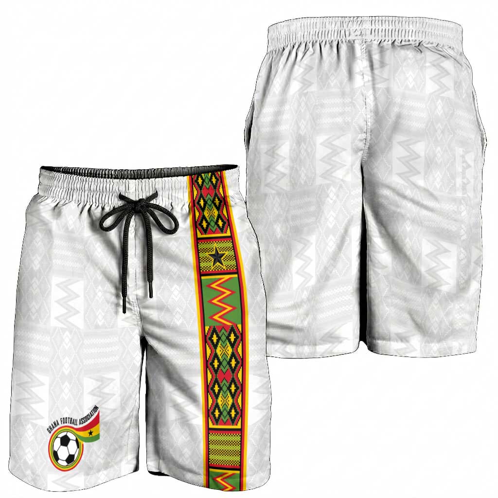 Ghana National Football Shorts for Men Traditional African Motifs Sporty Style - Wonder Print Shop