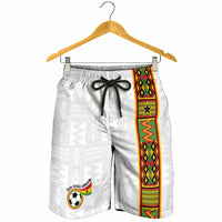 Ghana National Football Shorts for Men Traditional African Motifs Sporty Style - Wonder Print Shop