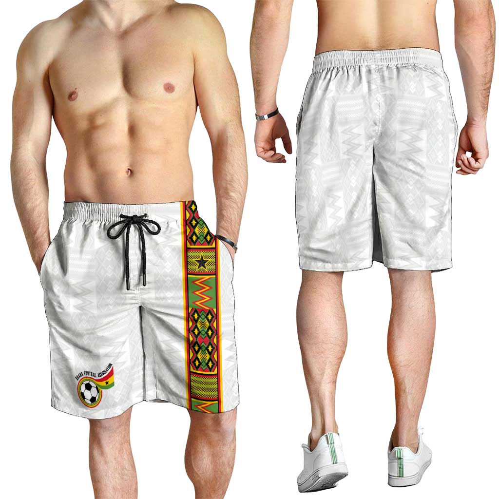 Ghana National Football Shorts for Men Traditional African Motifs Sporty Style - Wonder Print Shop