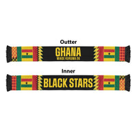 Ghana Wiase Kuruwa Soccer Scarf Kente Pride Edition