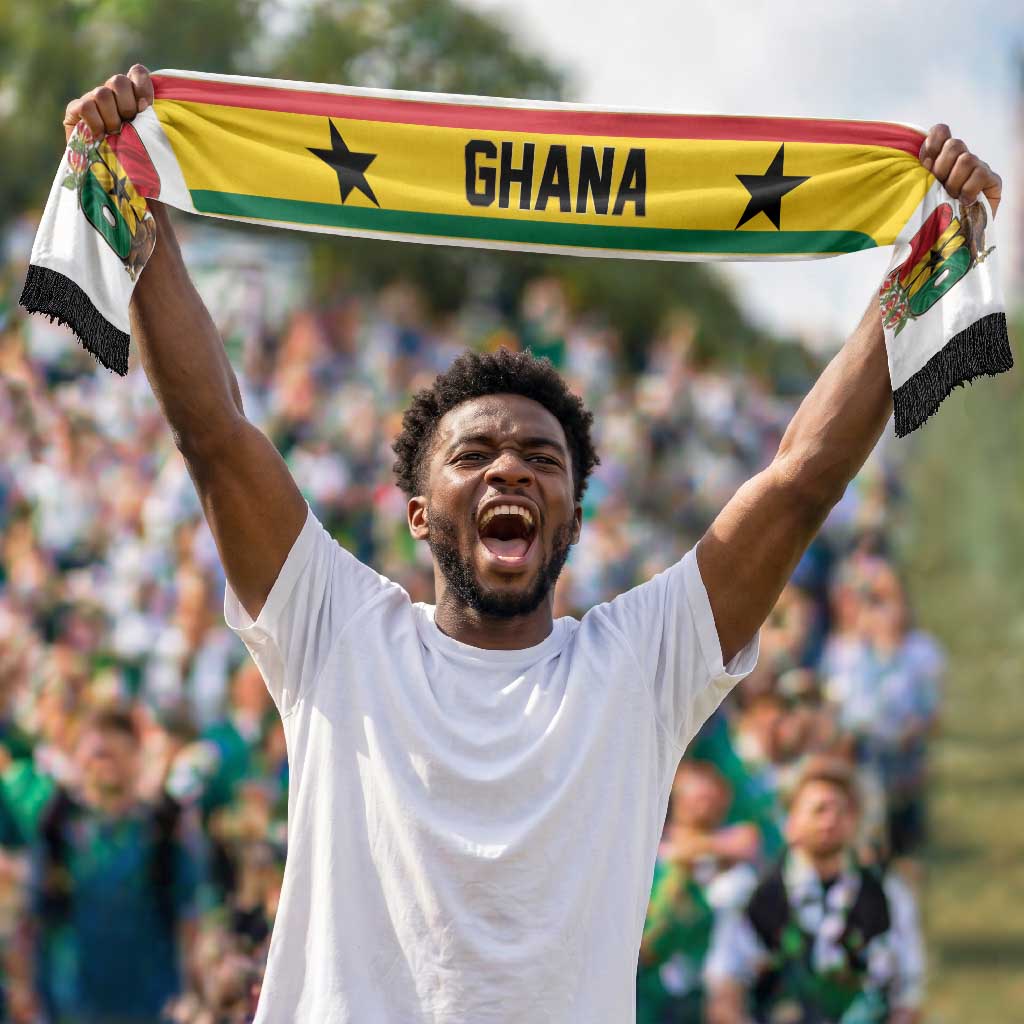 Ghana World Football 2026 Soccer Scarf Ancient Kings Modern Warriors
