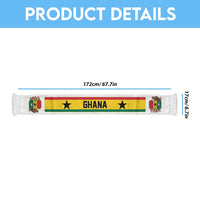 Ghana World Football 2026 Soccer Scarf Ancient Kings Modern Warriors