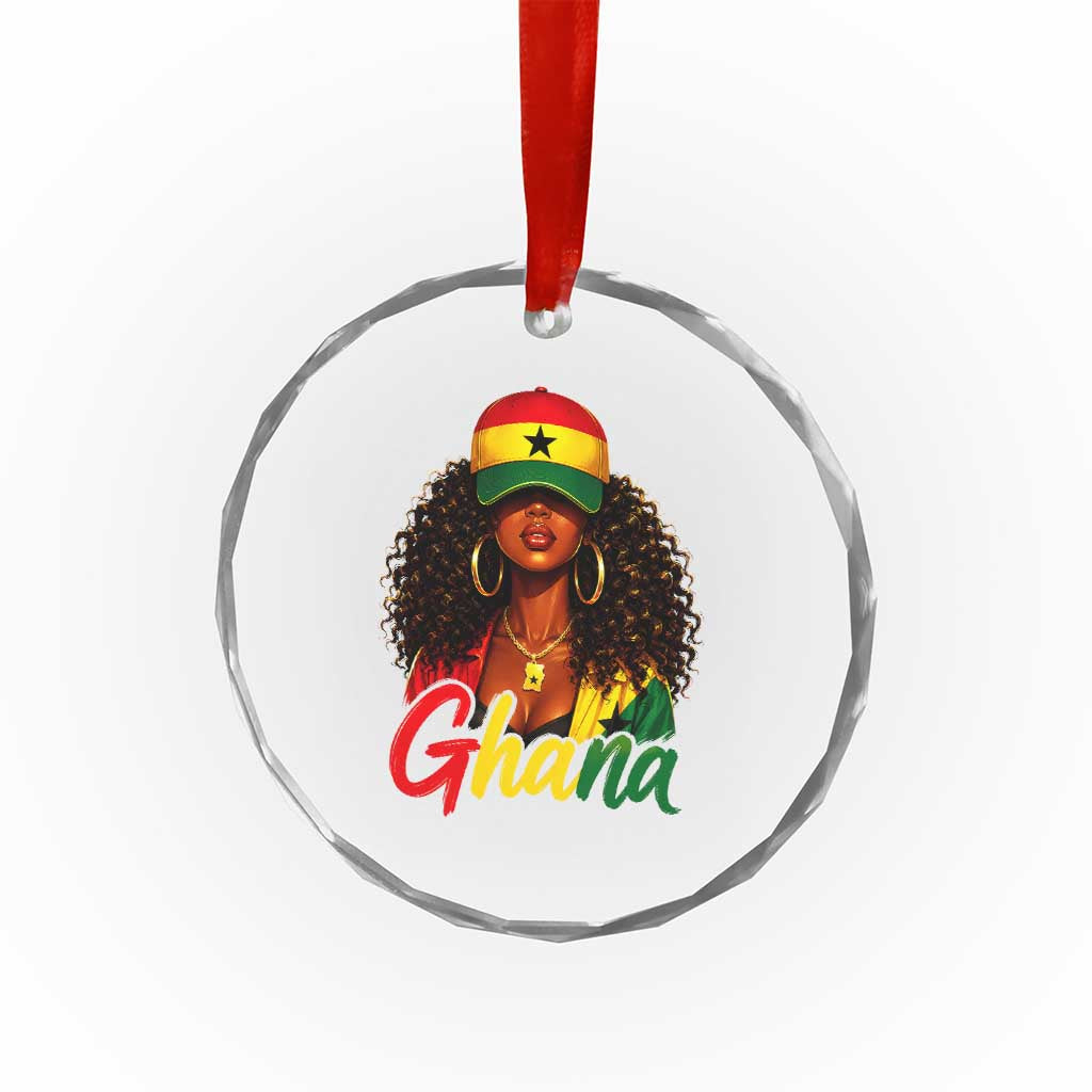 Ghanaian Princess Ghana Flag Melanin Crystal Glass Ornament Black Girls