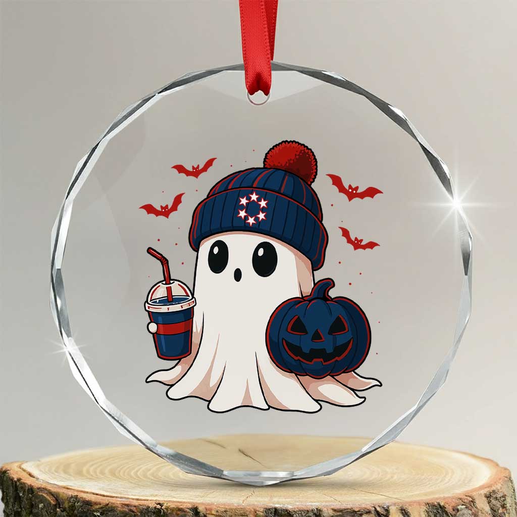 Ghost Halloween Crystal Glass Ornament Retro Patriots Halloween Costume TS10