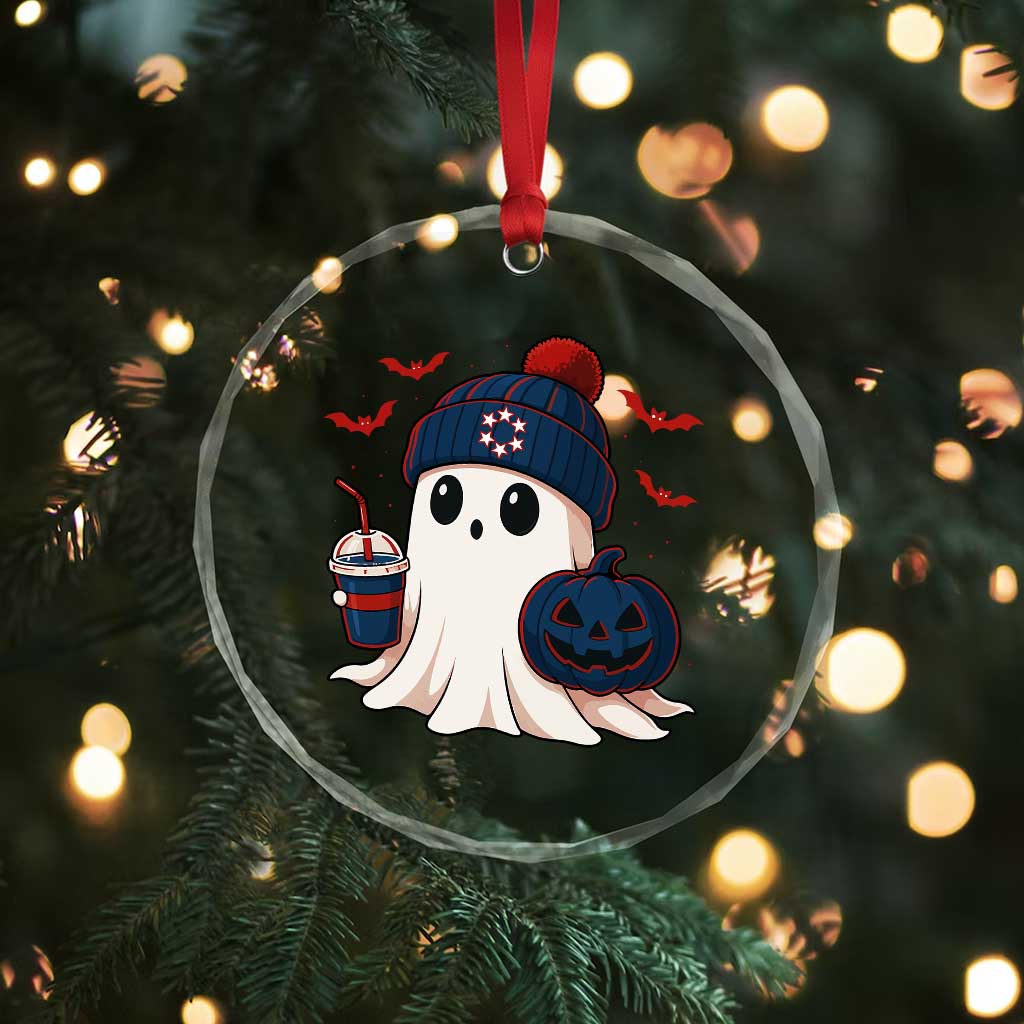 Ghost Halloween Crystal Glass Ornament Retro Patriots Halloween Costume TS10