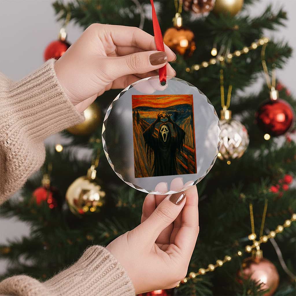 Ghost Heart Hands Crystal Glass Ornament Scary Face Horror Halloween TS10