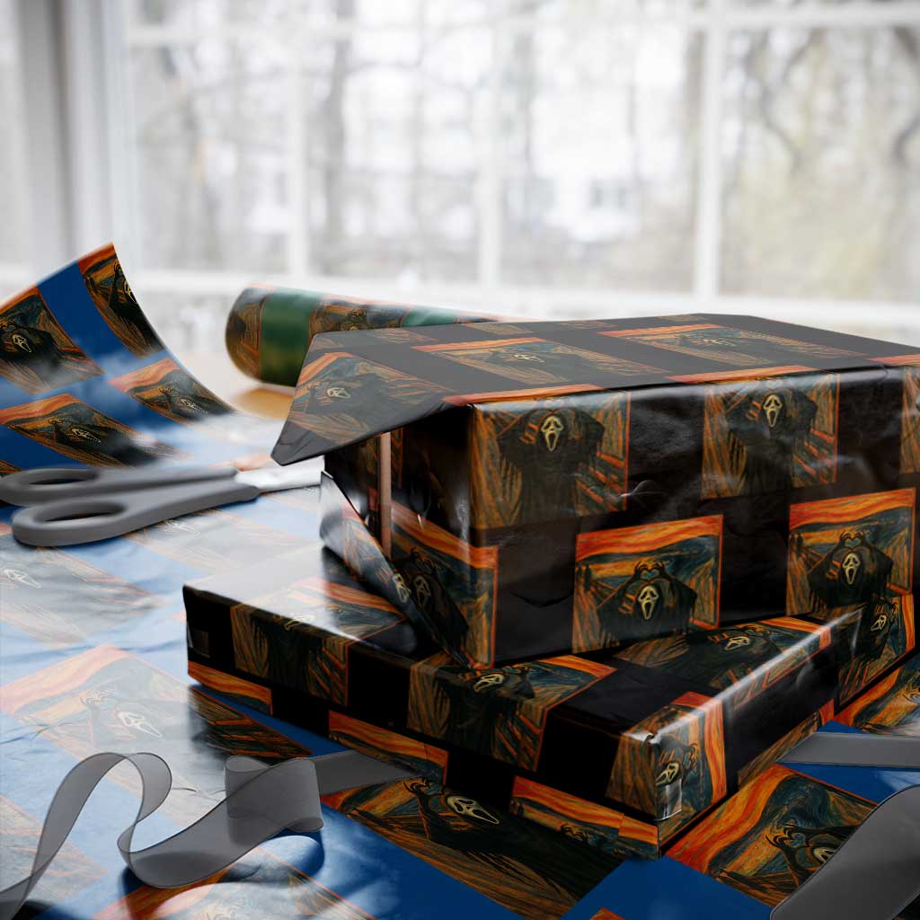 Ghost Heart Hands Wrapping Paper Roll Scary Face Horror Halloween - Wonder Print Shop