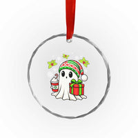 Ghost Santa Christmas Crystal Glass Ornament Holiday Xmas Halloween - Wonder Print Shop