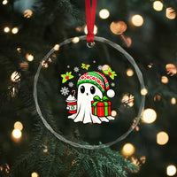 Ghost Santa Christmas Crystal Glass Ornament Holiday Xmas Halloween - Wonder Print Shop