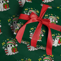 Ghost Santa Christmas Wrapping Paper Roll Holiday Xmas Halloween - Wonder Print Shop