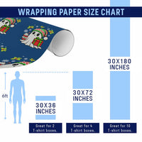 Ghost Santa Christmas Wrapping Paper Roll Holiday Xmas Halloween - Wonder Print Shop
