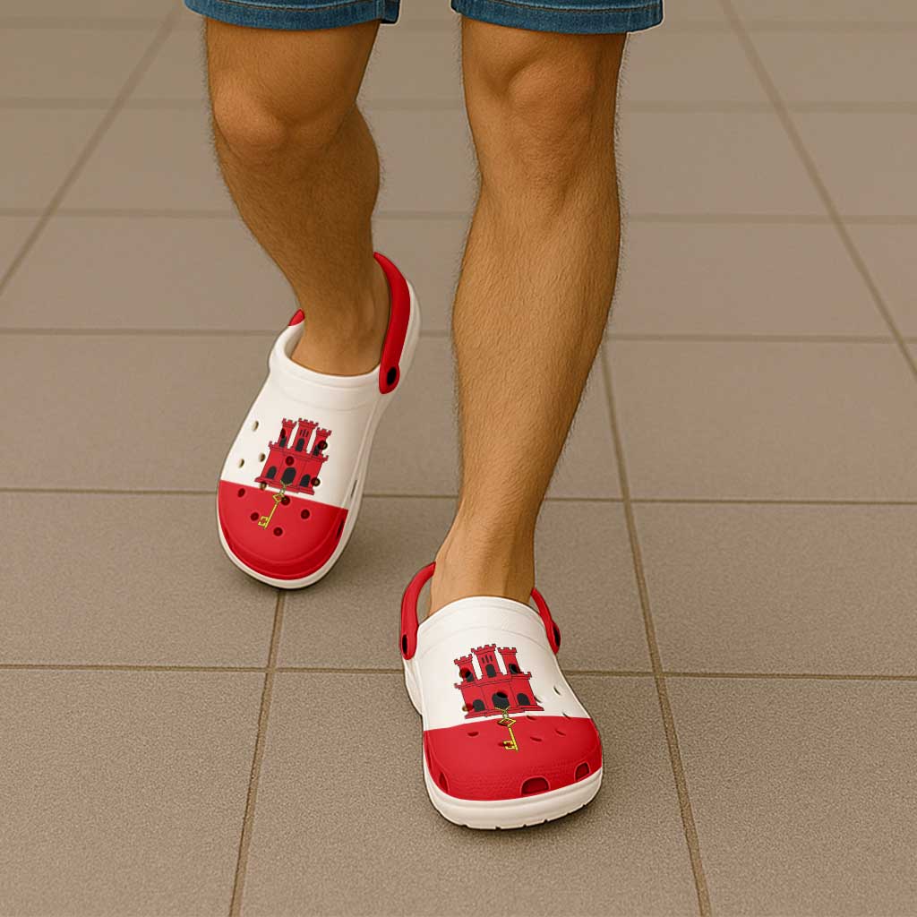 Gibraltar Clogs Shoes Flag Color Inspiration - Wonder Print Shop