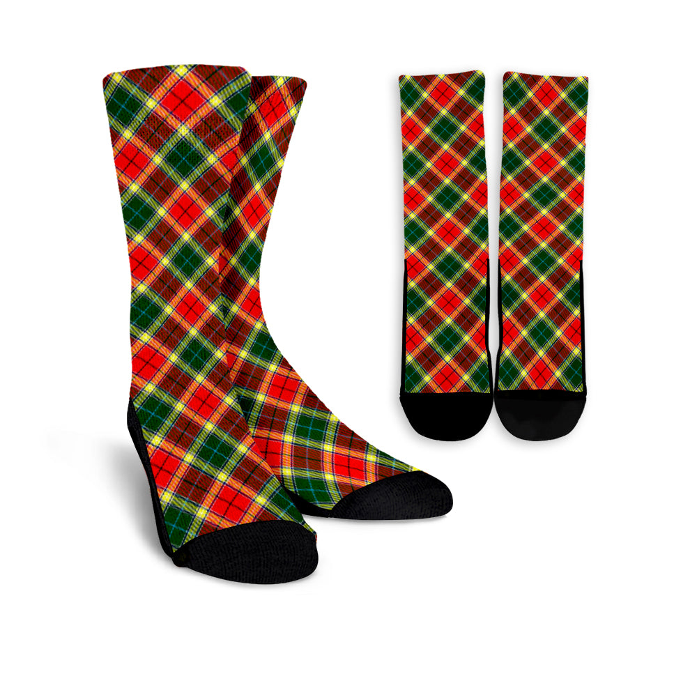 Gibsone (Gibson - Gibbs) Tartan Socks, Cross Tartan Plaid Socks, Long Tartan Socks Cross Style TS23