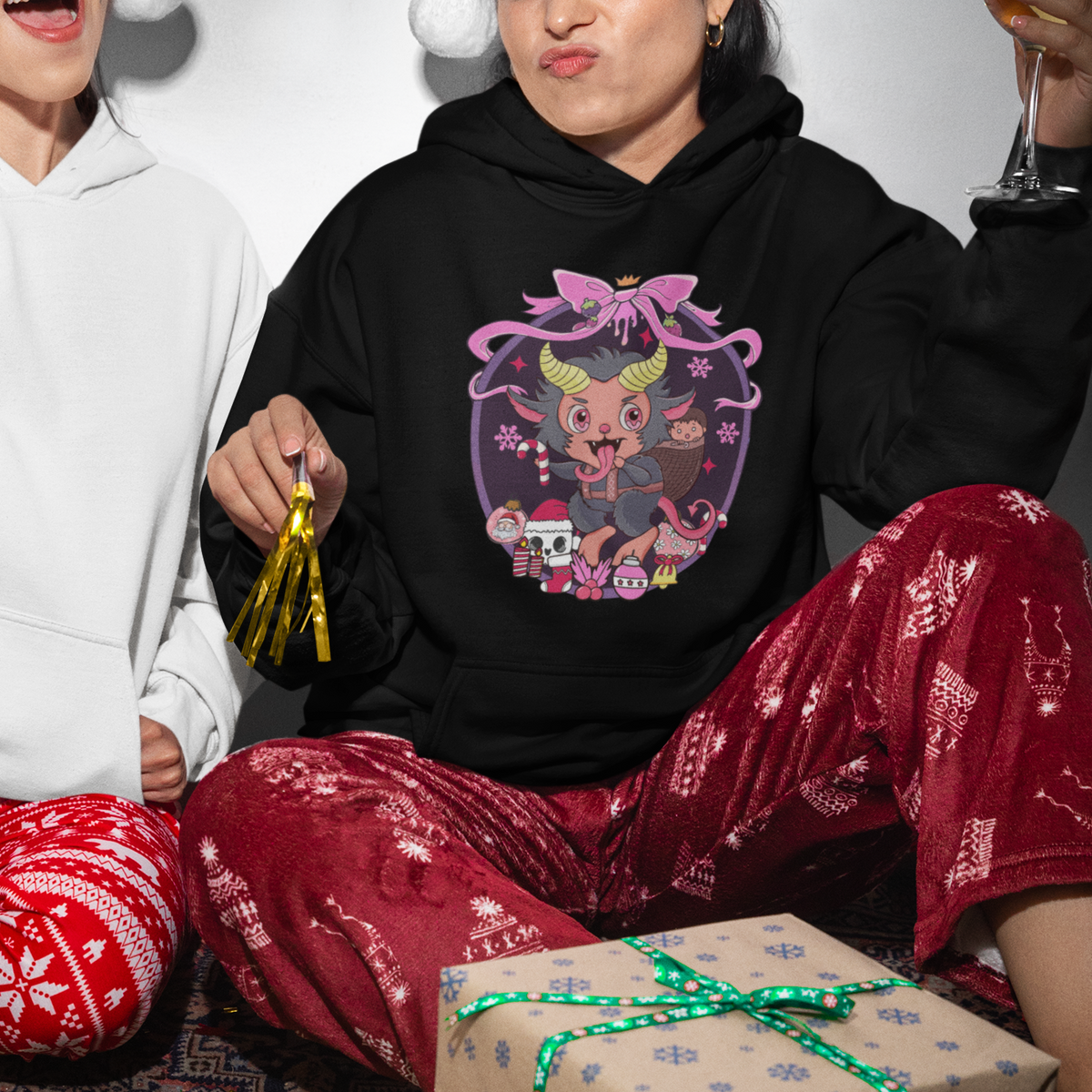 Kawaii Pastel Krampus Cute Creepy Christmas Hoodie - Wonder Print Shop