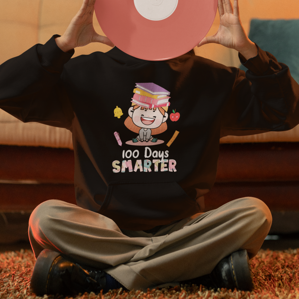 100th Day Of School Smarter Cutte Girl Love Book Hoodie - Wonder Print Shop