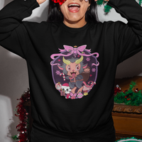 Kawaii Pastel Krampus Cute Creepy Christmas Sweatshirt - Wonder Print Shop