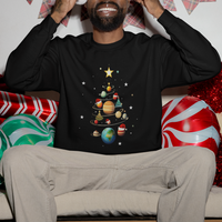 Funny Solar System Space Planets Tree Christmas Sweatshirt - Wonder Print Shop