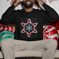 Snowflake Candy Cane Snow Christmas Pajamas Sweatshirt - Wonder Print Shop