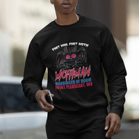 Funny Mothman Sweatshirt Part Man Part Moth Harbinger Of Doom Point Pleasent WV - Wonder Print Shop