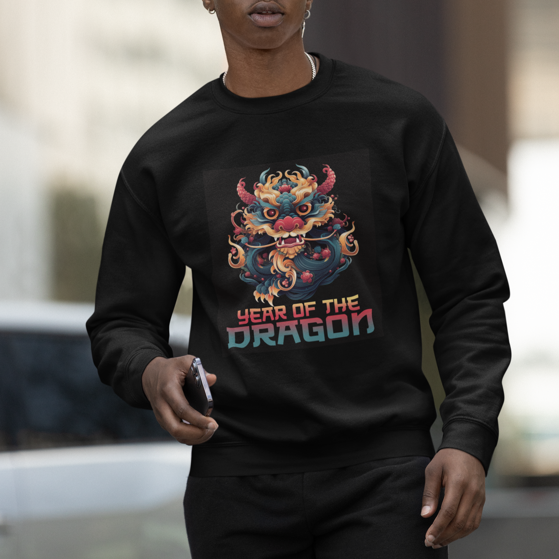 Year Of The Dragon 2024 Sweatshirt Happy Lunar Chinese New Year Astrology Horoscopes - Wonder Print Shop