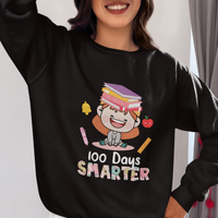100th Day Of School Smarter Cutte Girl Love Book Sweatshirt - Wonder Print Shop