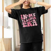 Teacher T Shirt In My Teacher Era Teacher Back To School Butterfly Groovy - Wonder Print Shop