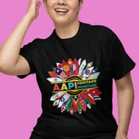 Asian American T Shirt Asian American And Pacific Islander Heritage Month Sunflower - Wonder Print Shop