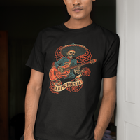 Cinco De Mayo T Shirt Happy Cinco De Mayo Skeleton With Guitar Let's Fiesta - Wonder Print Shop