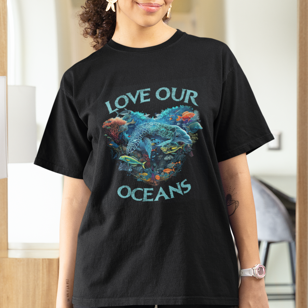 Earth Day T Shirt Love Our Oceans World Ocean Day Earth Day Crisis Environment - Wonder Print Shop