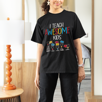 Autism Awareness T Shirt I Teach Awesome Kids Funny Puzzle Special Education Teacher - Wonder Print Shop