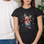 Christmas T Shirt For Women Cute Parot Reindeer Santa Hat - Wonder Print Shop