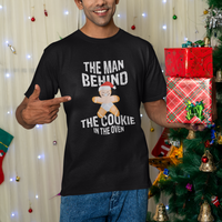 Christmas Pregnancy The Man Behind The Cookie In The Oven Gingerbread Baby T Shirt - Wonder Print Shop
