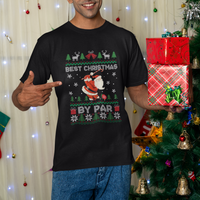 Best Christmas By Par Santa Claus Golfer Xmas Golf T Shirt - Wonder Print Shop