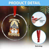 Gilmore Ghouls Halloween Ghost Crystal Glass Ornament Cute Couple Spooky Boo with Fall Gazebo TS02