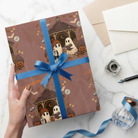 Gilmore Ghouls Halloween Wrapping Paper Roll Retro Book Lover Cute Ghost Fall Pumpkin - Wonder Print Shop