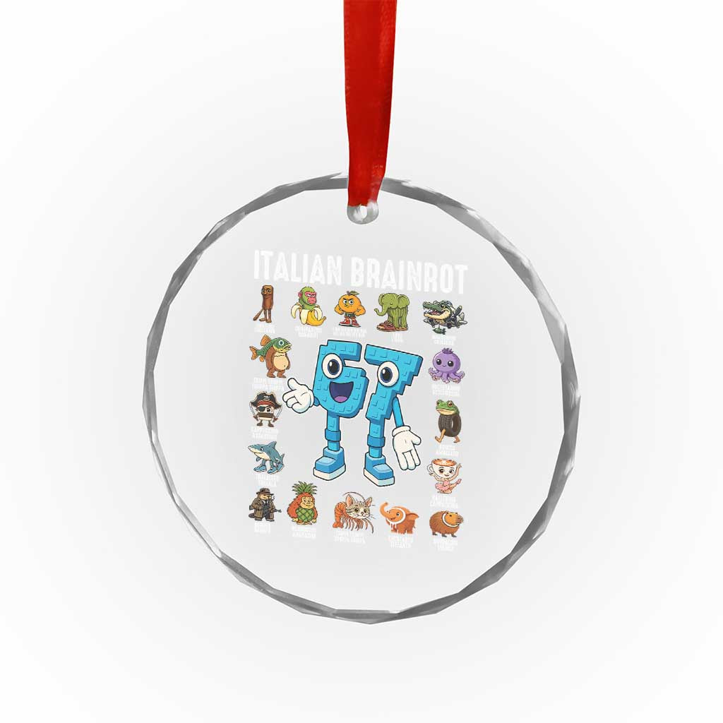Gingerbread Classroom 67 Meme Crystal Glass Ornament Funny Christmas Teacher My Students To Stop Saying Six Seven - Wonder Print Shop