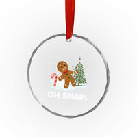 Gingerbread Crystal Glass Ornament Oh Snap Funny Christmas Cookie Baking Squad TS02
