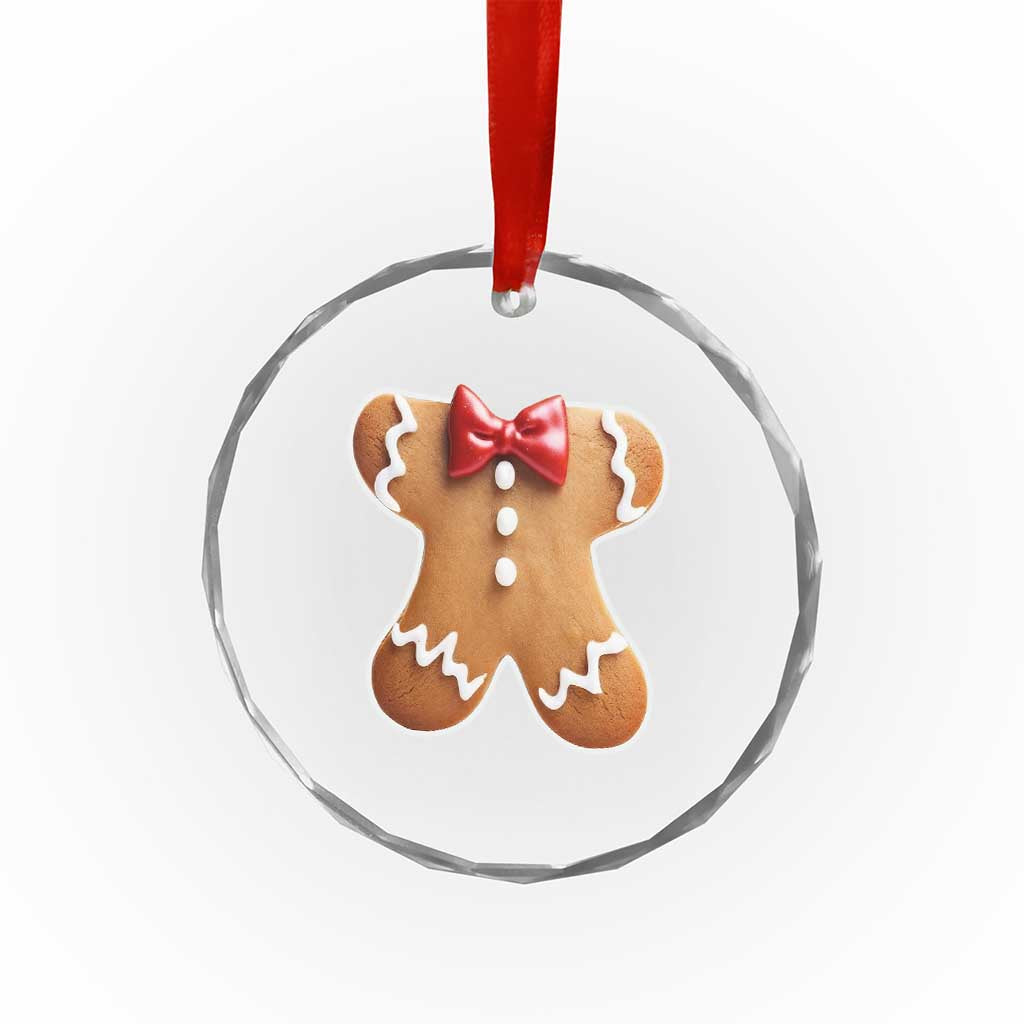 Gingerbread Man Crystal Glass Ornament Christmas Cookie Costume - Wonder Print Shop