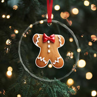 Gingerbread Man Crystal Glass Ornament Christmas Cookie Costume - Wonder Print Shop