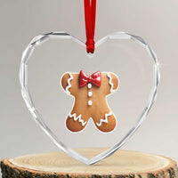 Gingerbread Man Heart Crystal Glass Ornament Christmas Cookie Costume - Wonder Print Shop