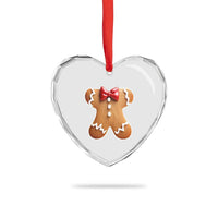 Gingerbread Man Heart Crystal Glass Ornament Christmas Cookie Costume - Wonder Print Shop