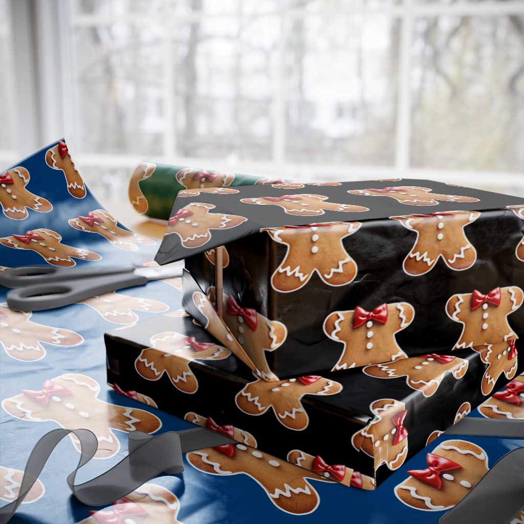 Gingerbread Man Wrapping Paper Roll Christmas Cookie Costume - Wonder Print Shop