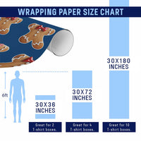 Gingerbread Man Wrapping Paper Roll Christmas Cookie Costume - Wonder Print Shop