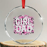 Girl Dad Crystal Glass Ornament Pink Camo Hunting Daddy Father's Day - Wonder Print Shop