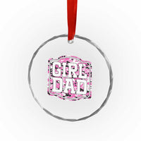 Girl Dad Crystal Glass Ornament Pink Camo Hunting Daddy Father's Day - Wonder Print Shop