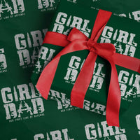 Girl Dad Wrapping Paper Roll Vintage Her First Line Of Defense Gun Lovers Fathers Day