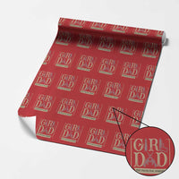 Girl Dad Her Protector Forever Wrapping Paper Roll Proud Father Of A Daughter