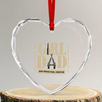 Girl Dad Her Protector Forever Heart Crystal Glass Ornament New Dad Fathers Day Gift
