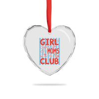 Girl Mom Club Heart Crystal Glass Ornament Pregnancy Announcement First Time Mother's Day
